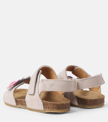 Sandalen Clara aus Veloursleder | Wheat