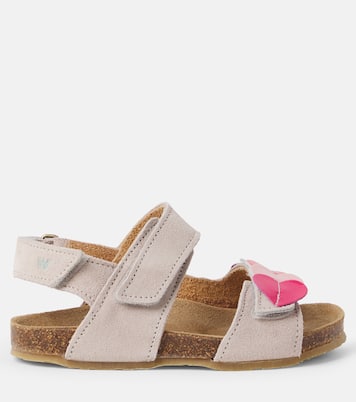 Sandalen Clara aus Veloursleder | Wheat