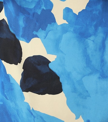 Abito a stampa floreale in raso | Dries Van Noten
