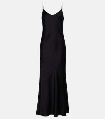 Midikleid Lyon aus Seidensatin | Asceno
