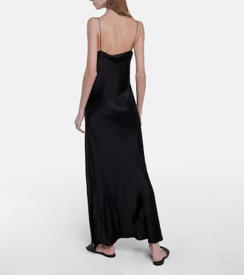 Midikleid Lyon aus Seidensatin | Asceno
