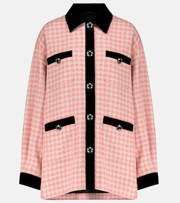 Checked wool-blend jacket | Miu Miu