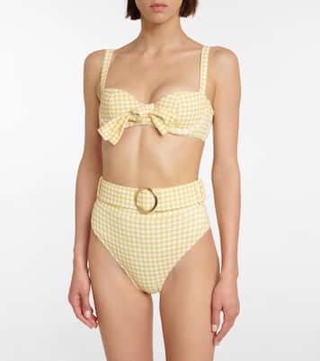 Ursula checked high-rise bikini bottoms | Alexandra Miro