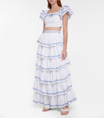 Florence tiered maxi skirt | Caroline Constas