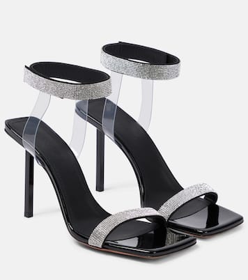 Rih embellished patent leather sandals | Amina Muaddi