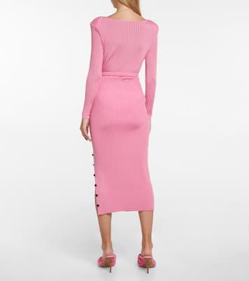 Ribbed-knit midi dress | Self-Portrait