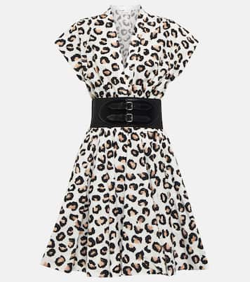 Belted printed cotton minidress | Alaïa