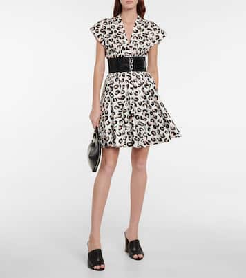 Belted printed cotton minidress | Alaïa
