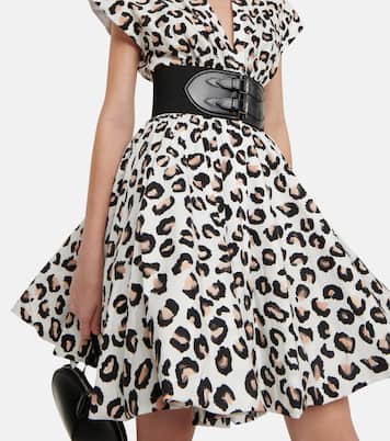 Belted printed cotton minidress | Alaïa