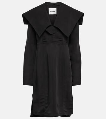 V-neck crêpe minidress | Jil Sander