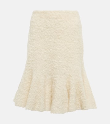 Jupe en mohair mélangé à basque | Jil Sander