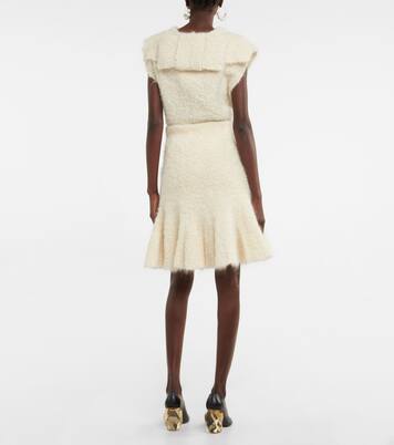 Jupe en mohair mélangé à basque | Jil Sander