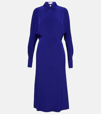 Abito midi a portafoglio in cady | Victoria Beckham