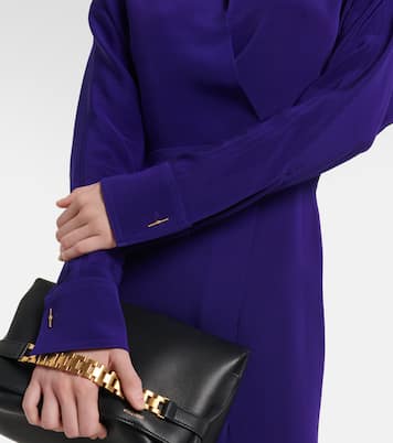 Abito midi a portafoglio in cady | Victoria Beckham