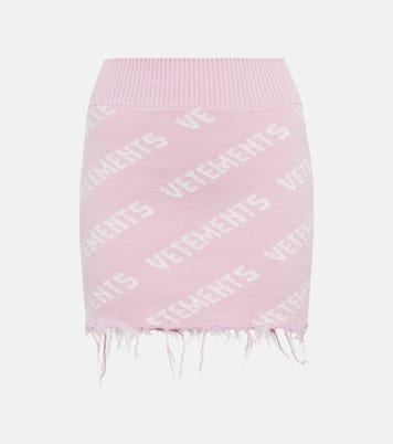 Logo wool miniskirt | Vetements