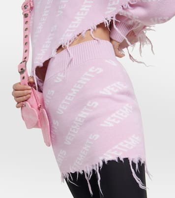 Logo wool miniskirt | Vetements