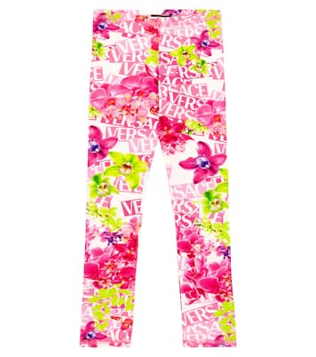 Leggings in jersey di cotone | Versace Kids