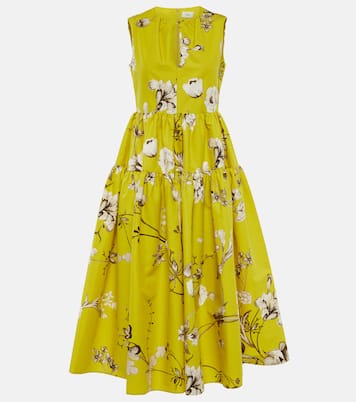 Eleonore floral cotton faille midi dress | Erdem