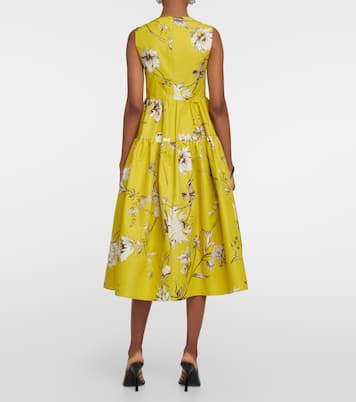 Eleonore floral cotton faille midi dress | Erdem