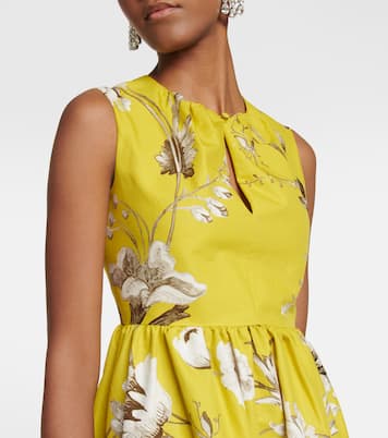 Eleonore floral cotton faille midi dress | Erdem
