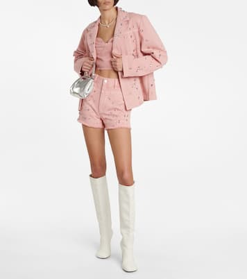 Shorts di jeans con cristalli | Xu Zhi