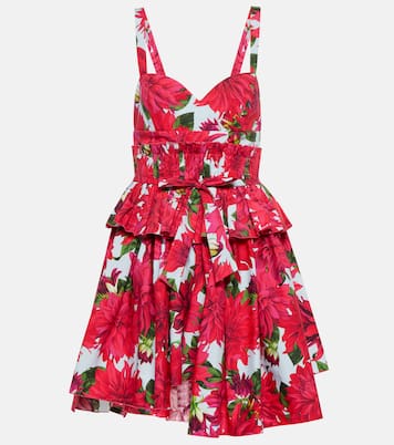 Floral cotton poplin minidress | Oscar de la Renta