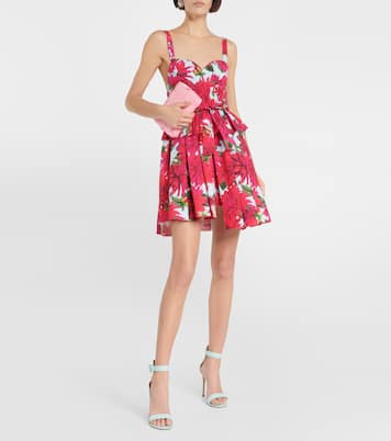 Floral cotton poplin minidress | Oscar de la Renta