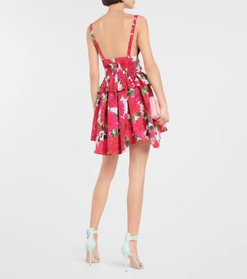 Floral cotton poplin minidress | Oscar de la Renta