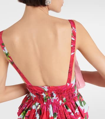 Floral cotton poplin minidress | Oscar de la Renta