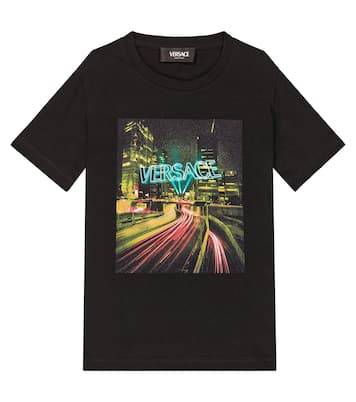 프린트 코튼 저지 티셔츠 | Versace Kids
