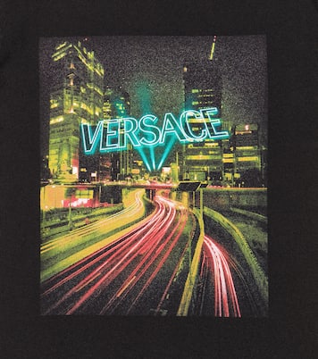 프린트 코튼 저지 티셔츠 | Versace Kids