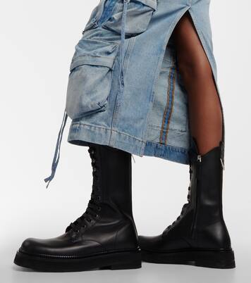 Robin leather combat boots | The Attico