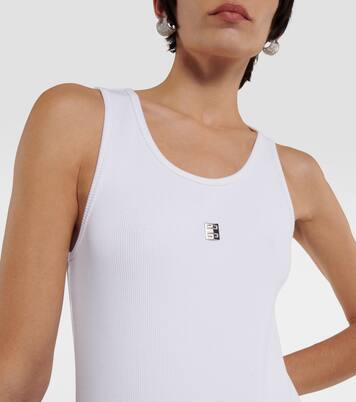Abito lungo in jersey di cotone a coste | Givenchy