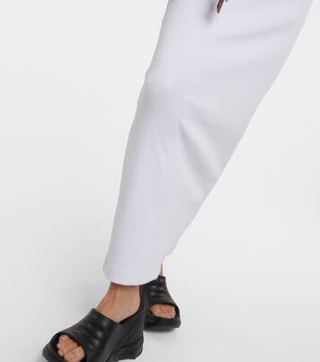 Abito lungo in jersey di cotone a coste | Givenchy