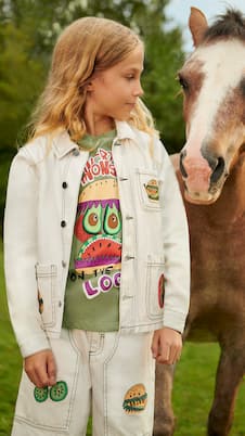 Felpa in cotone con stampa | Stella McCartney Kids