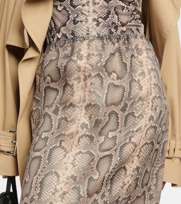 Desio snake-effect organza midi skirt | Sportmax