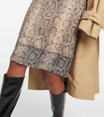 Desio snake-effect organza midi skirt | Sportmax