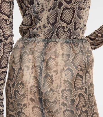 Desio snake-effect organza midi skirt | Sportmax