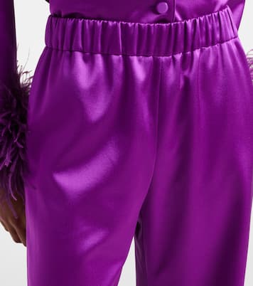 Silk satin wide-leg pants | Valentino