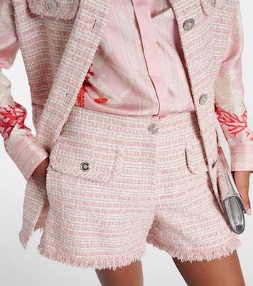 Short en tweed de coton mélangé | Versace