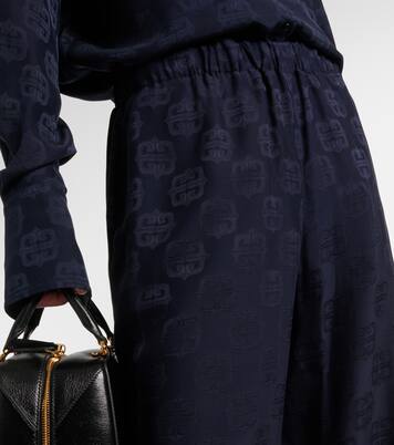 Pantaloni a gamba larga in jacquard GG | Givenchy