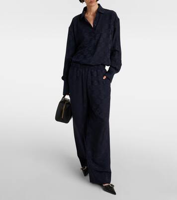 Pantaloni a gamba larga in jacquard GG | Givenchy
