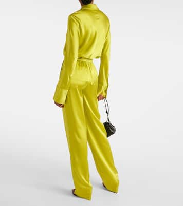 Tova silk satin straight pants | Joseph