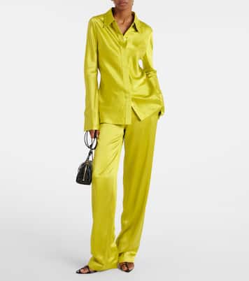 Tova silk satin straight pants | Joseph