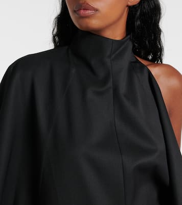Open-back wool grain de poudre jumpsuit | Alaïa