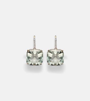 Boucles d'oreilles en or 14 ct, diamants et améthyste | Mateo