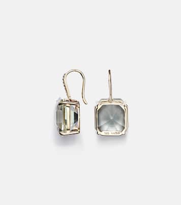 Boucles d'oreilles en or 14 ct, diamants et améthyste | Mateo