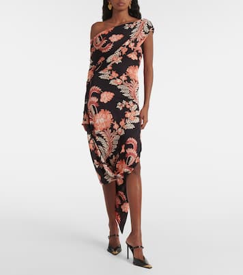 Abito midi asimmetrico con ruches | Etro