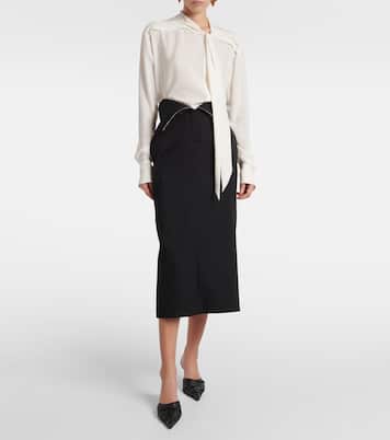 Jupe crayon en laine | McQueen