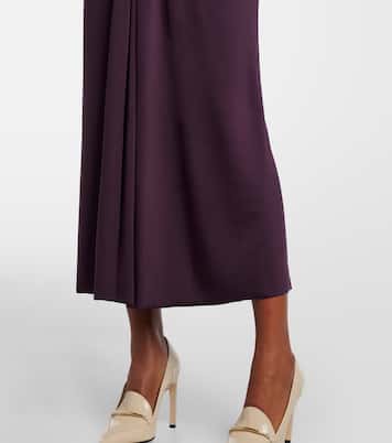 Vestido midi fruncido de jersey | Victoria Beckham
